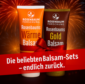 Zwei Tuben, orange und rot-gold, Rosenbaums Balsame